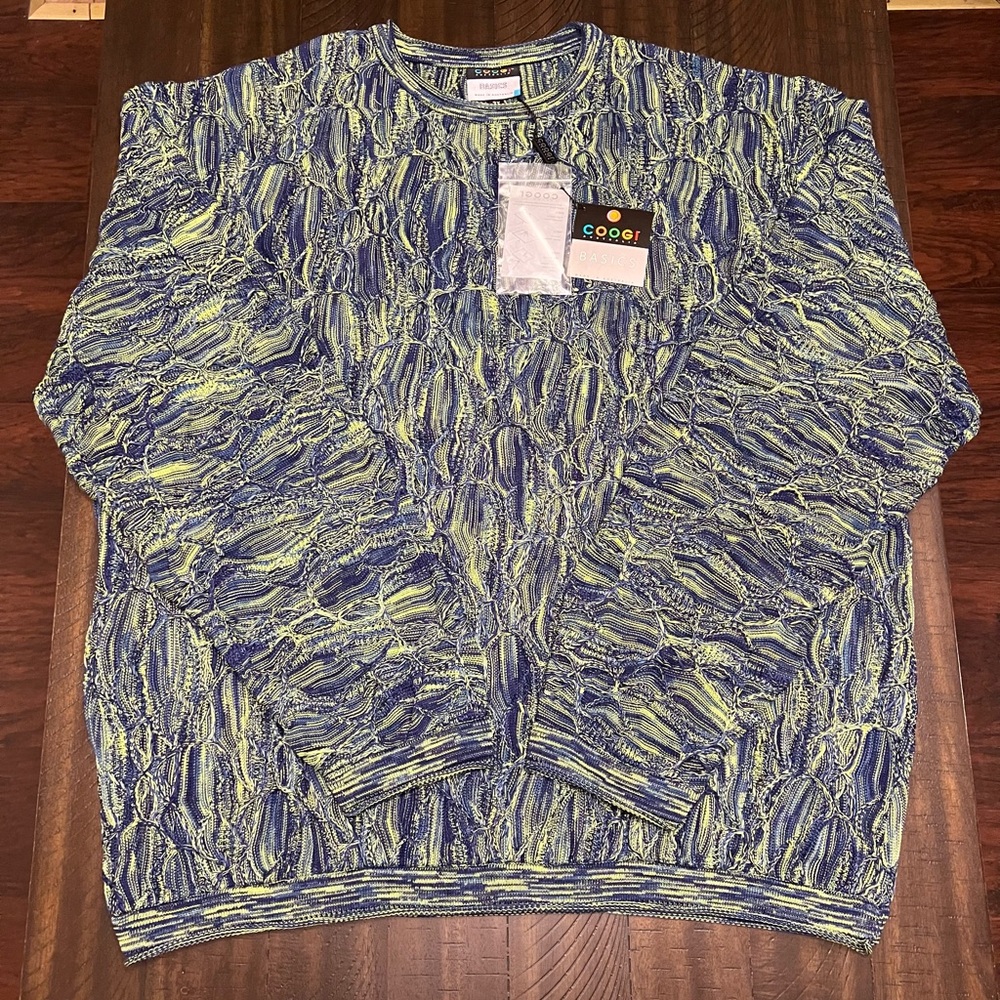 Rare Vintage 2000s 100% Authentic Coogi Sweater Beautiful Color Combo Sz 3X